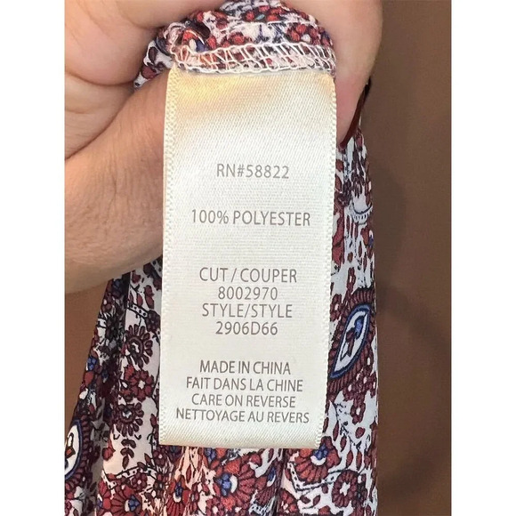 Max Studio Women's Floral Maxi Dress V-Neck Long Sleeve Size M - Picture 13 of 14